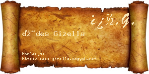 Édes Gizella névjegykártya